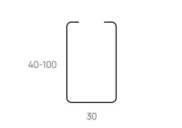 Przekrój profilu H40-100
